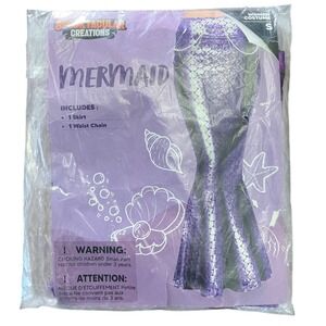 Spectacular Creations Purple Metallic Mermaid Skirt & Waist Chain Costume Size S